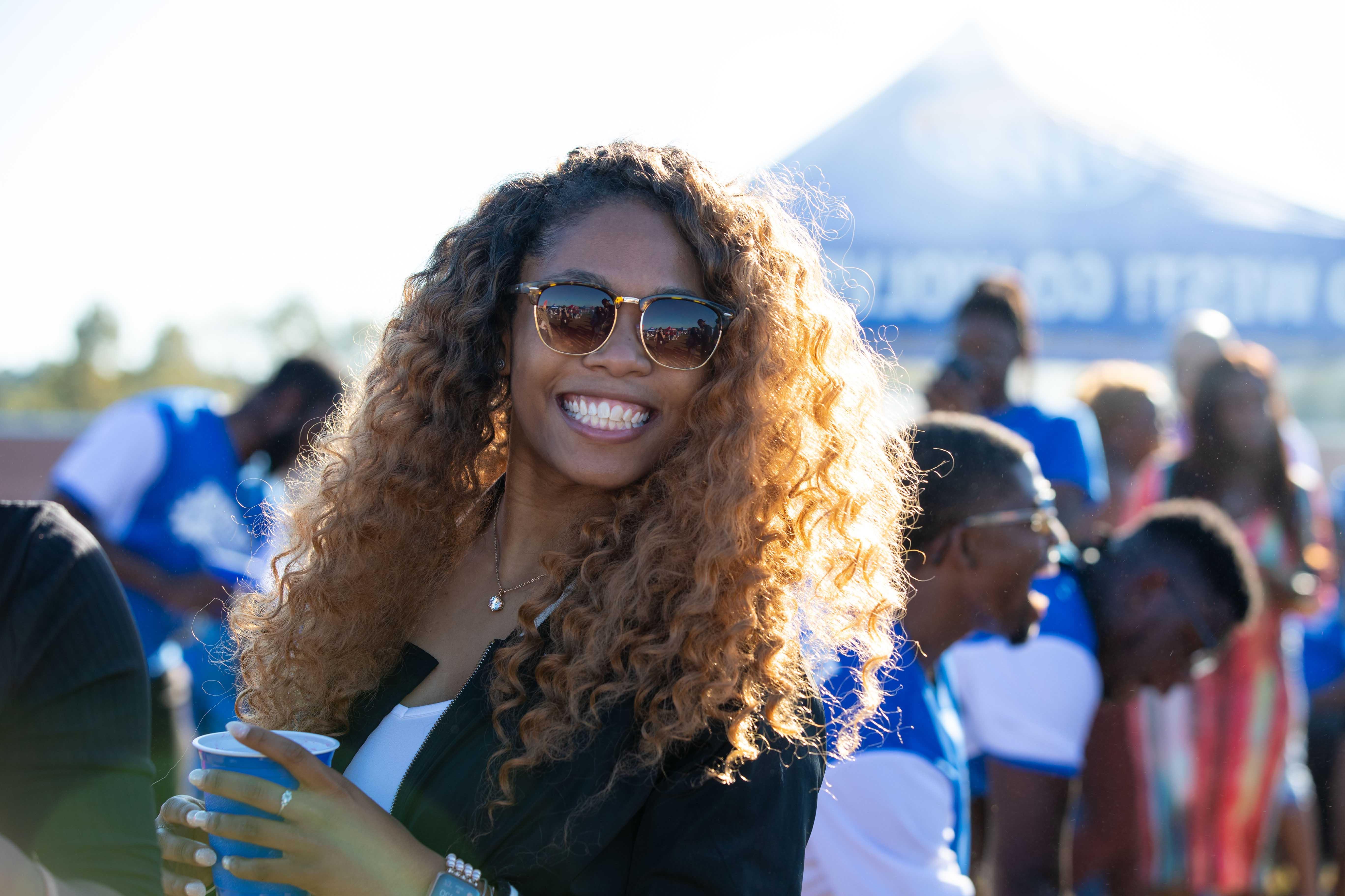 African American woman smiling